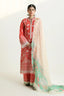 HOORE- Embroidered Luxury Lawn Unstitched 3Pc Suit D-01A MAHI
