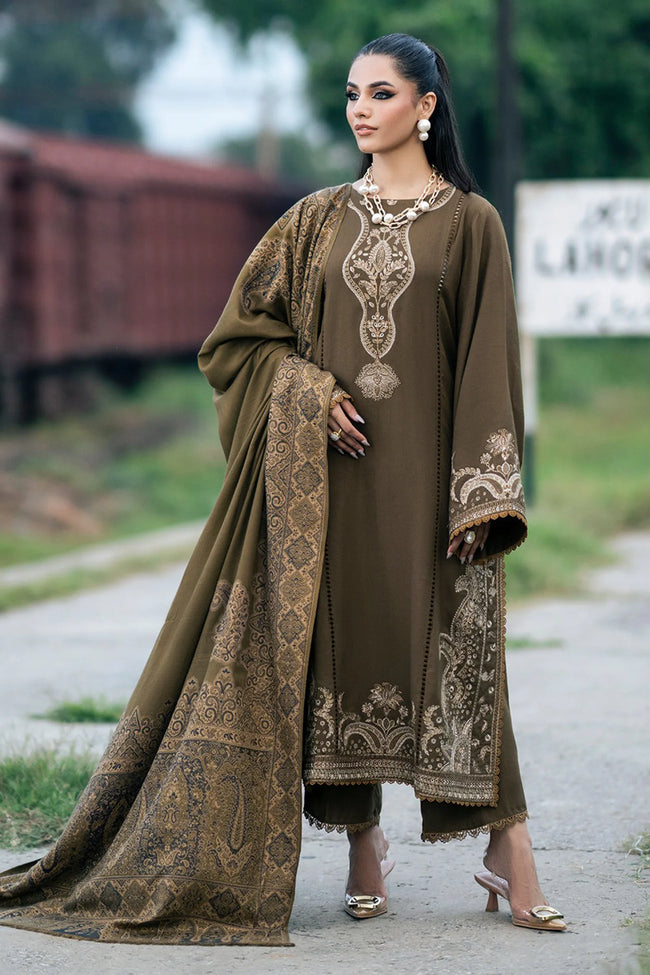 HOORE- Winter Jazmin 3PC Dhanak Embroidered Suit-ZN1116 Main Image