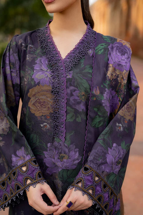 Baroque Swiss Khaddar Digital Print 3-Piece Stitched Dress – Vol. 255