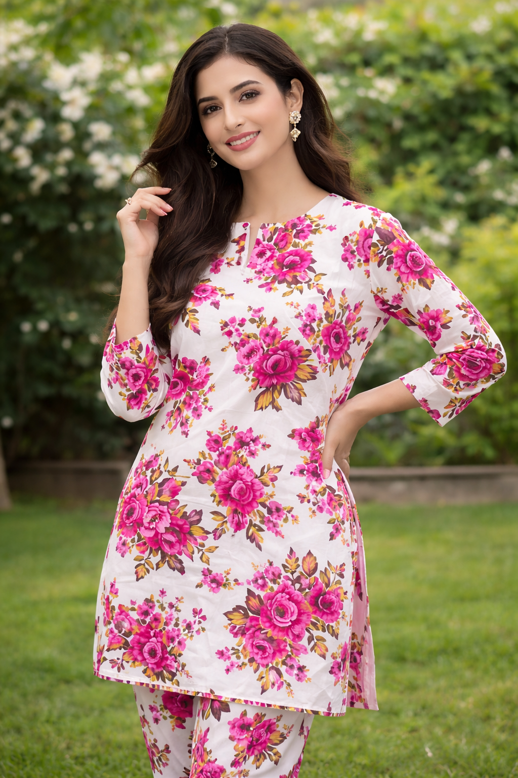 Printed Polo Cotton 2-Piece Set