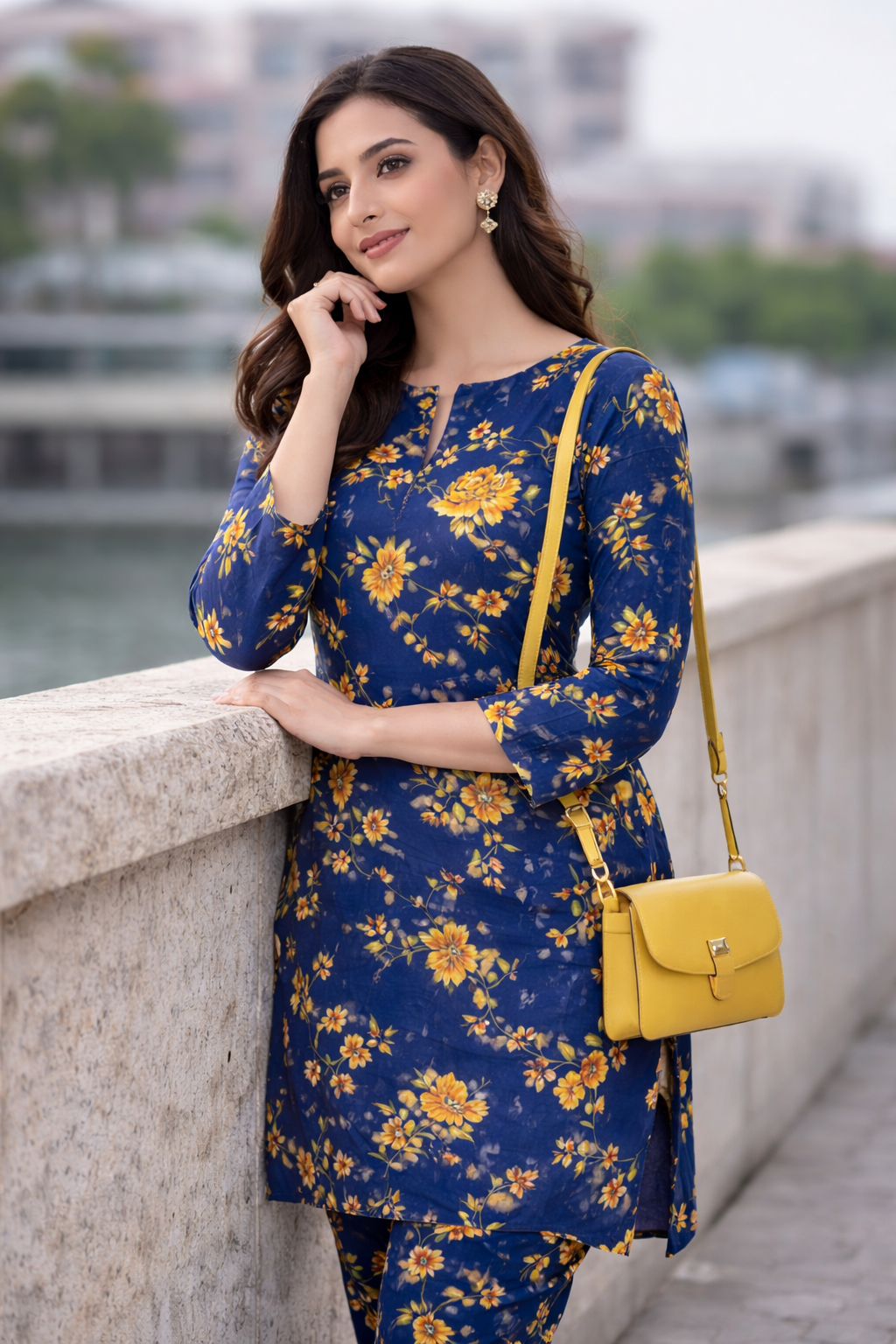 Printed Polo Cotton 2-Piece Set