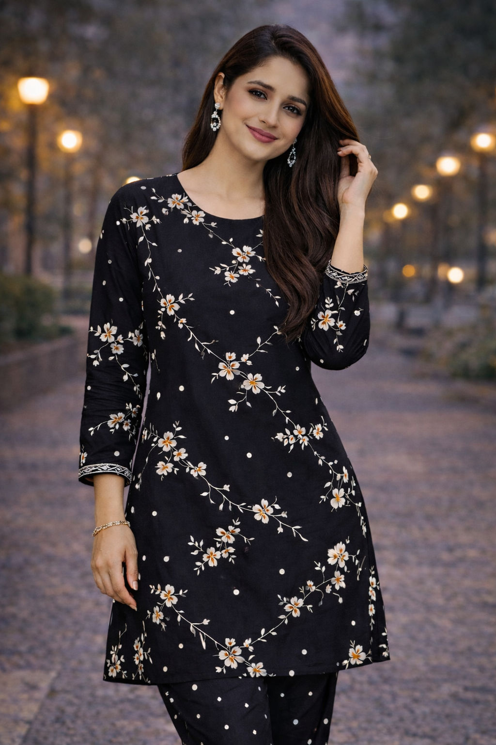 Printed Polo Cotton 2-Piece Set