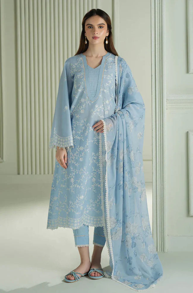 Hoore - 3PC Lawn Embroidered Suit - RL0110 Hover Image