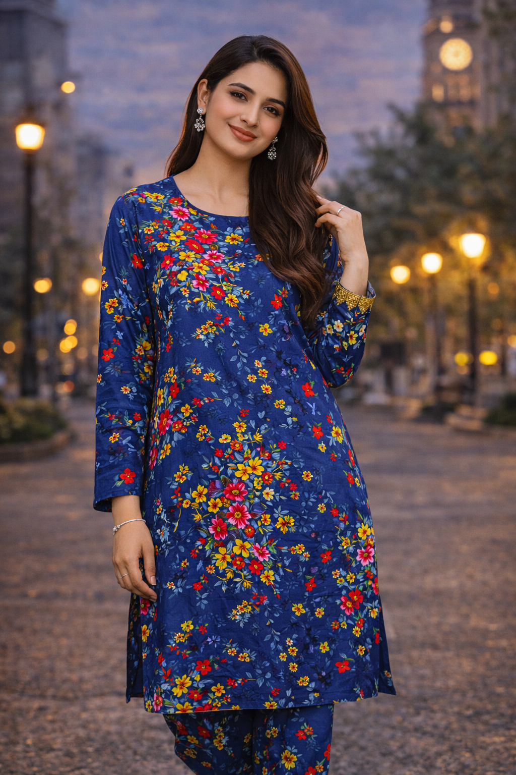 Printed Polo Cotton 2-Piece Set