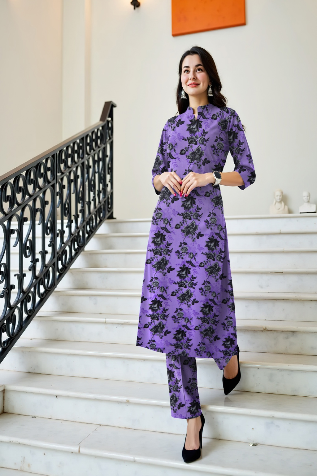 Printed Polo Cotton 2-Piece Set