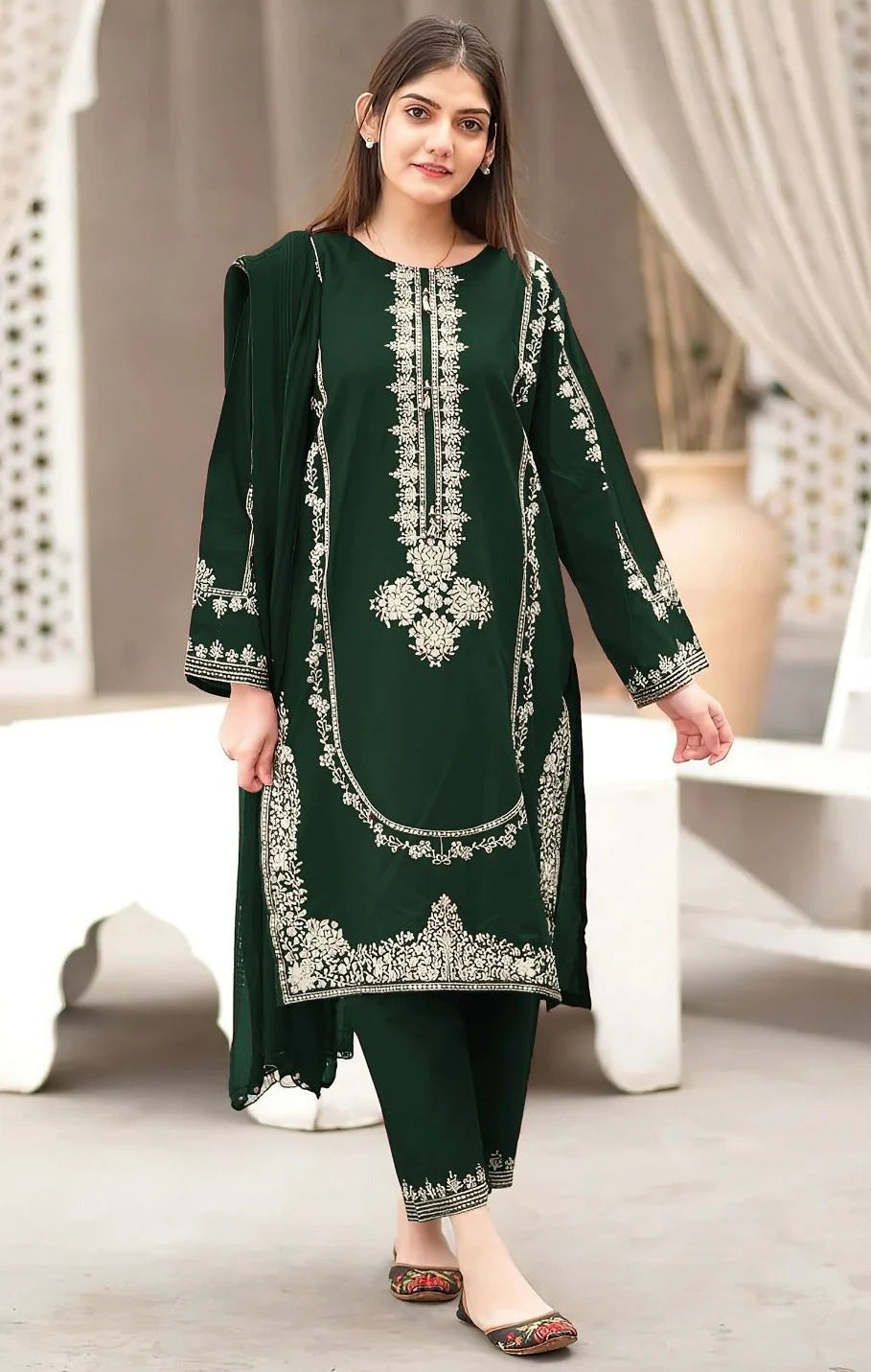 HOORE- DHANAK 2 PC FULL HEAVY EMB SUIT FOR WINTER 2025-26