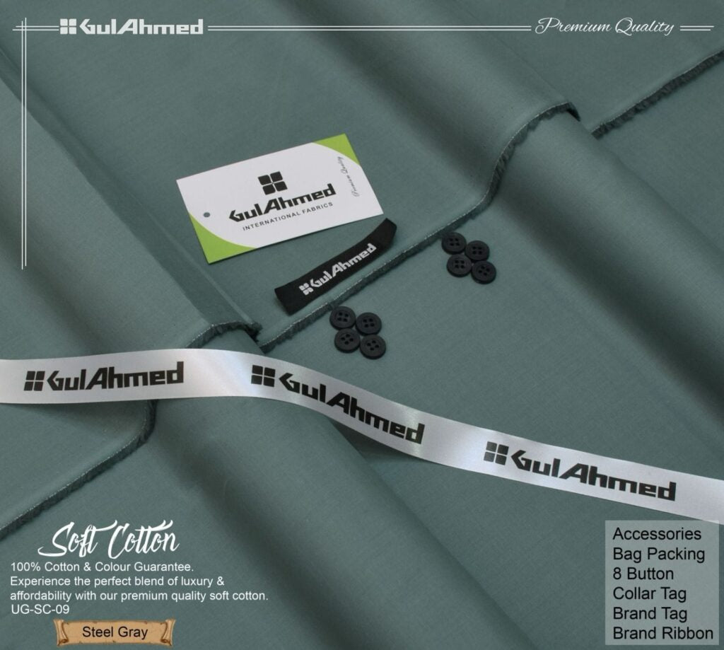 Gull Ahmad Wash N Wear Steel Grey