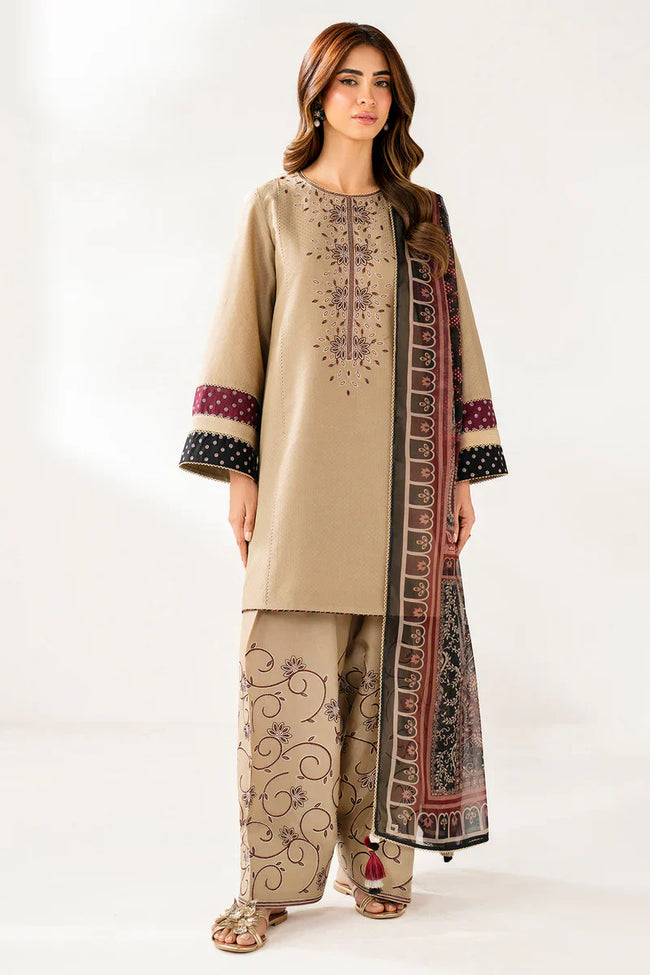 HOORE - Winter 3PC Dhanak Embroidered Suit - VL1236 Hover Image