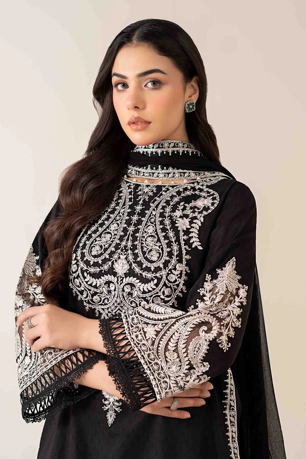 Designer Embroidered Dhanak Winter 2 Piece Dress - J0623