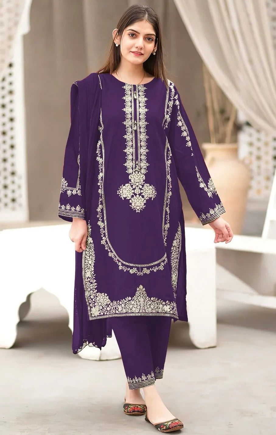 DHANAK 2 PC FULL HEAVY EMB SUIT FOR WINTER 2025-26