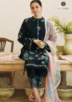 Summer Unstitched 3PC Lawn Embroidered Shirt With Monar Dupatta SR-146