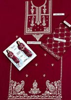 Hoore- Dhanak Embroidered Winter 2 Piece Dress - J0975