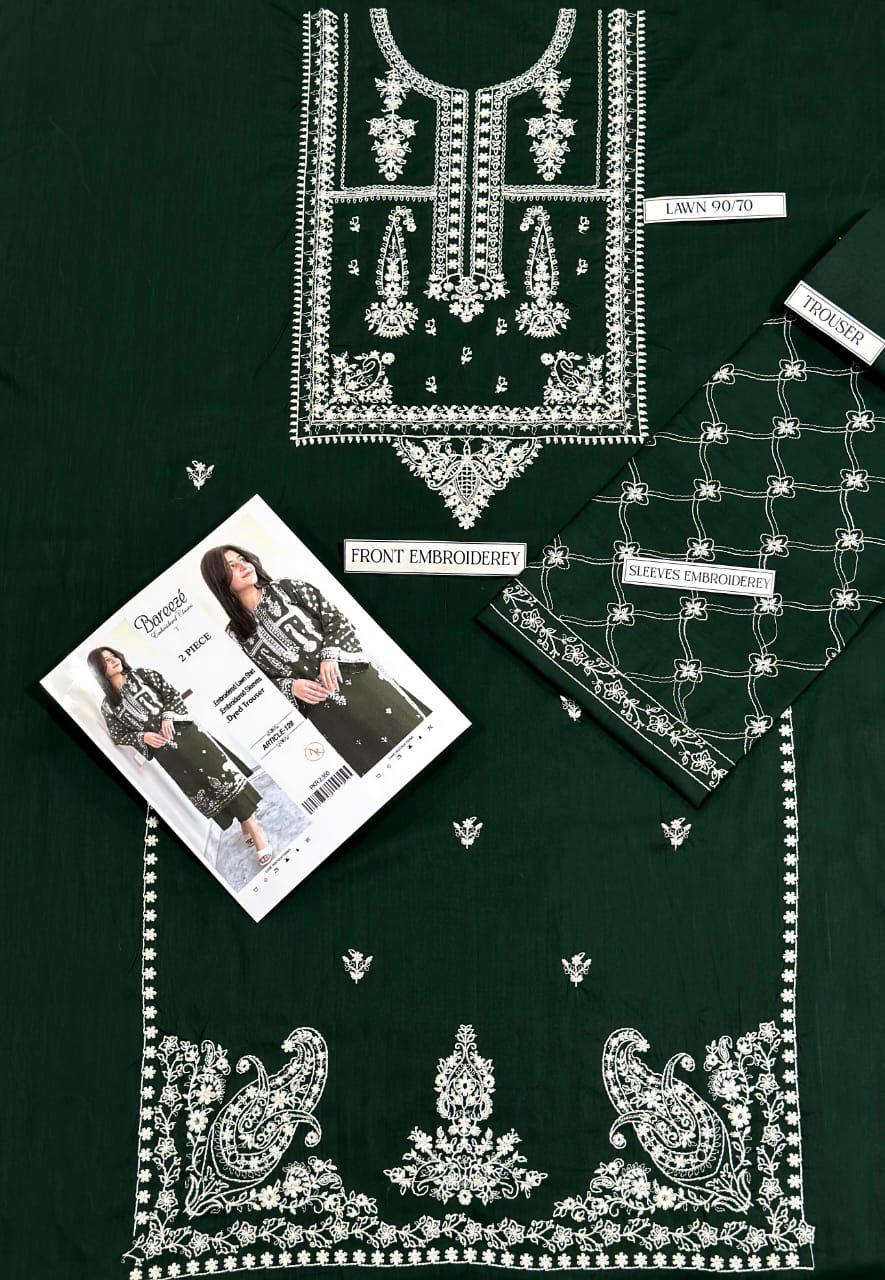 Hoore- Dhanak Embroidered Winter 2 Piece Dress - J0975