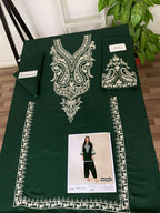 HOORE - 2PC DHANAK EMBROIDERED UNSTICH