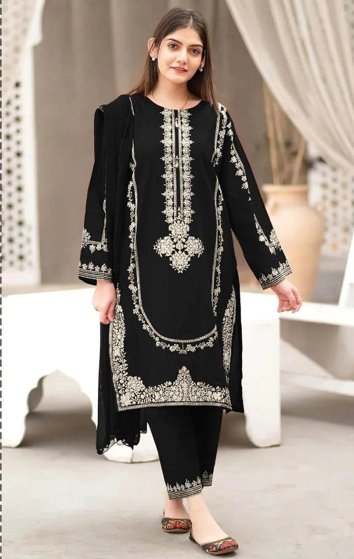 DHANAK 2 PC FULL HEAVY EMB SUIT FOR WINTER 2025-26