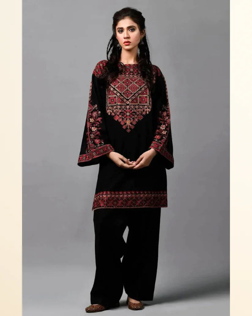 MIB - 2PC DHANAK EMBROIDERED UNSTICH